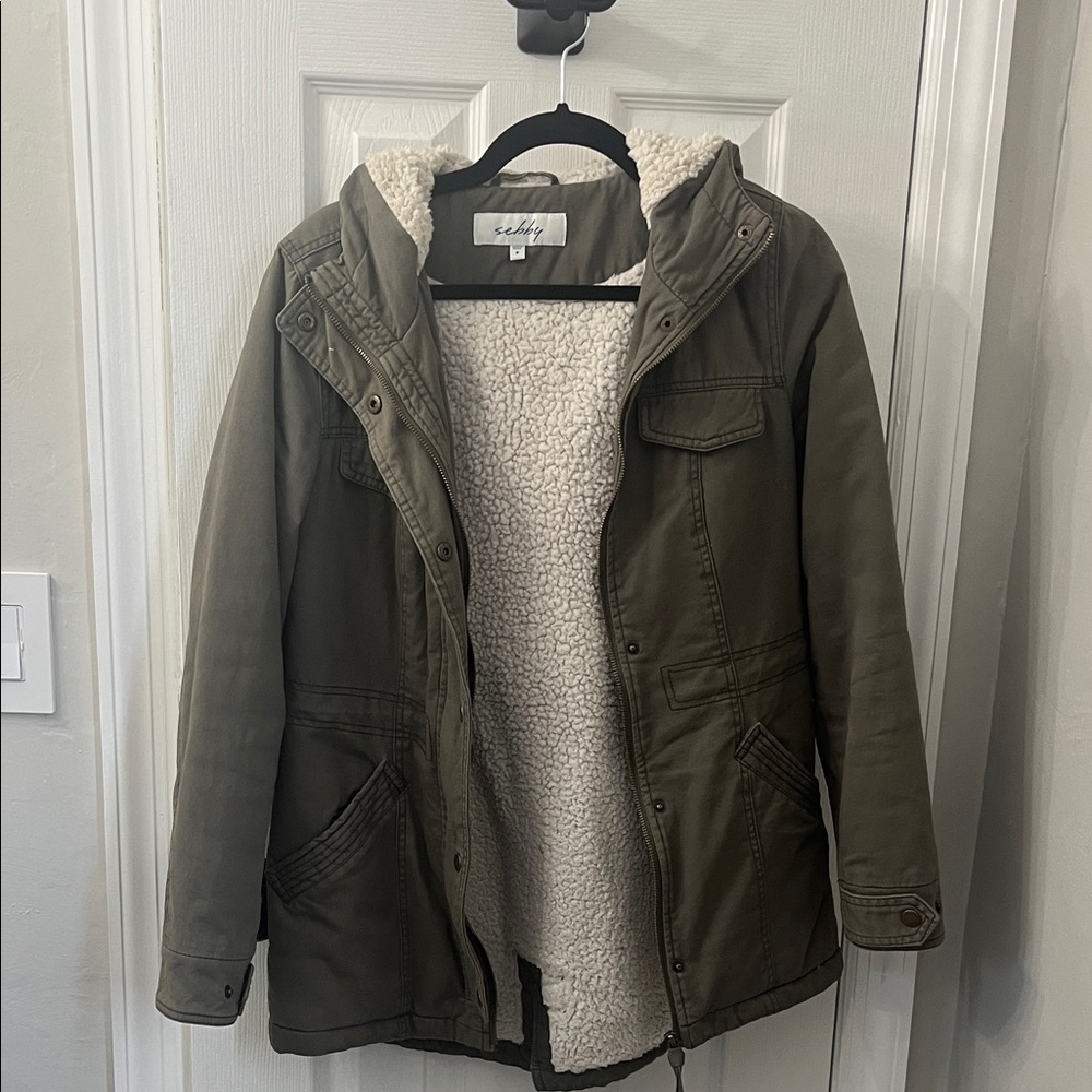 Sebby Olive Jacket with Soft Lining